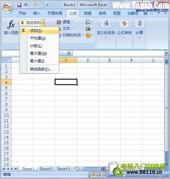 選擇;自動(dòng)求和”中的;求和”