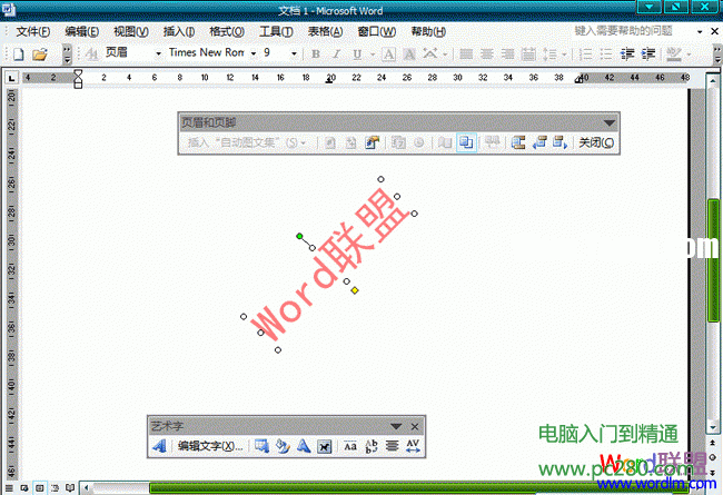 Word2003文檔中怎么樣去水印