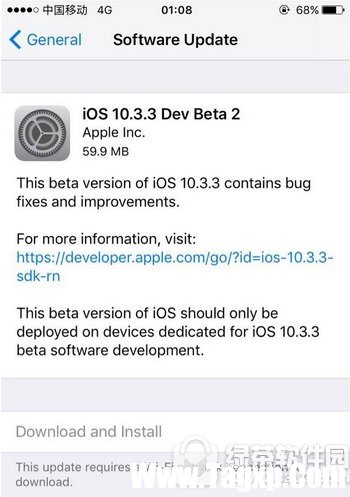 ios10.3.3beta2固件下載地址 蘋果ios10.3.3beta2下載網(wǎng)址