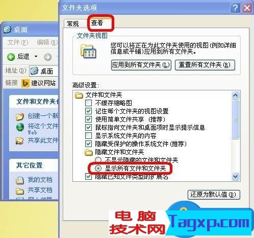 桌面文件隱藏了