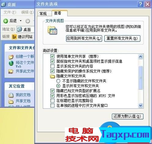 桌面文件隱藏了