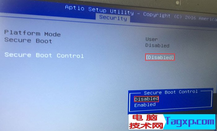 Secure Boot control