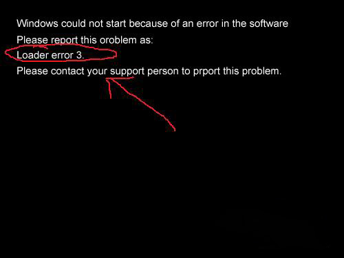 XP系統(tǒng)開(kāi)機(jī)提示Loader error 3的解決方法