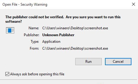 Windows10系統(tǒng)取消“無法驗證發(fā)布者”提示的方法