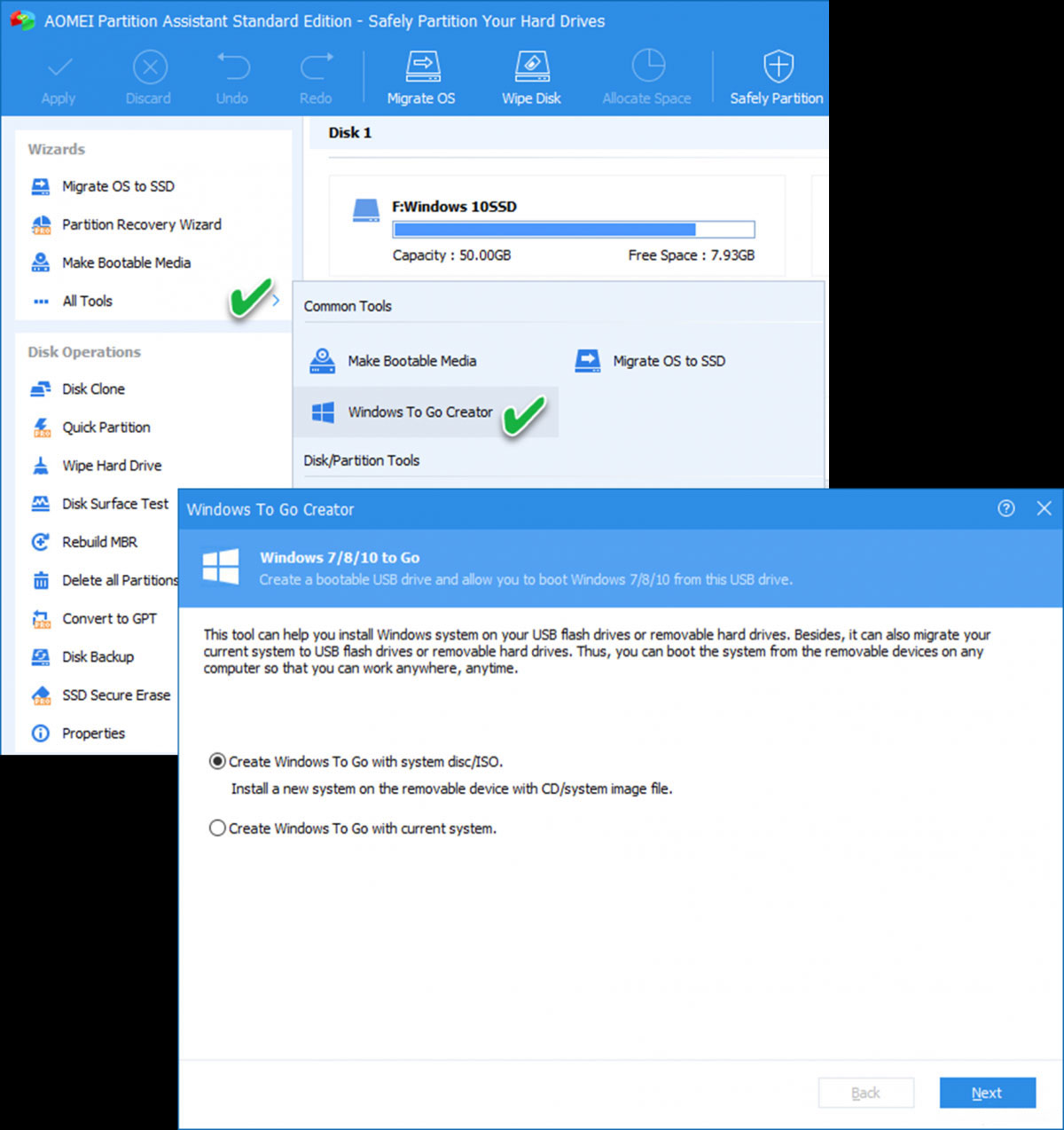 Windows10系統(tǒng)創(chuàng)建移動(dòng)版系統(tǒng)的方法