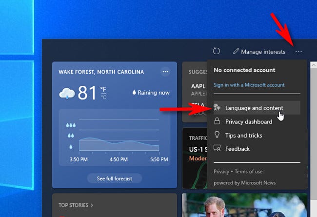 Windows10系統(tǒng)使用天氣小插件的方法