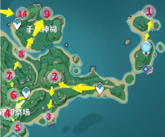 原神2.2版本神瞳全收集攻略 2.2新增雷神像全收集位置