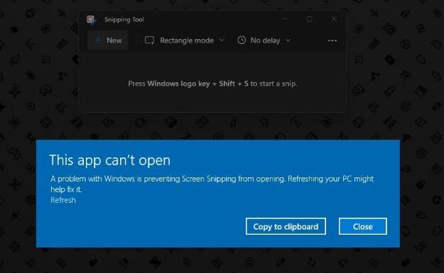 Win11?Snipping?Tool崩潰并顯示“Windows中的問