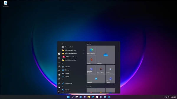 Windows11上的Windows10開始菜