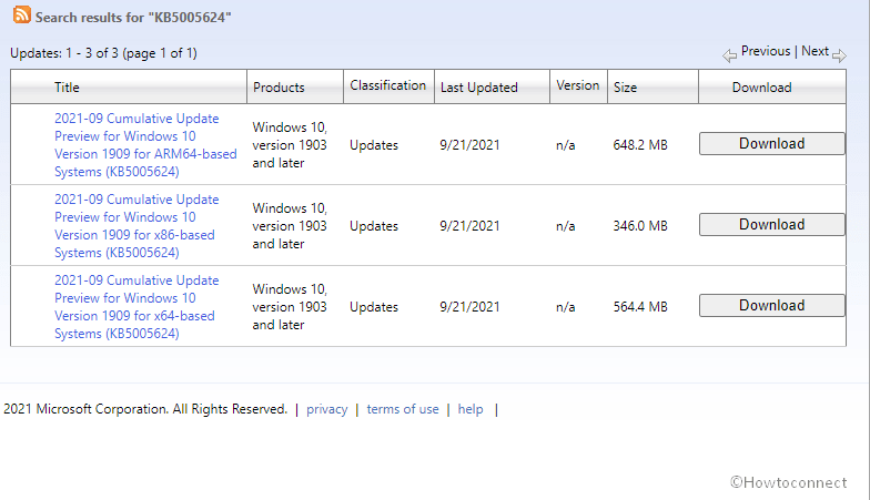 KB5005624Windows101 909和KB5005625 1809更新預(yù)覽