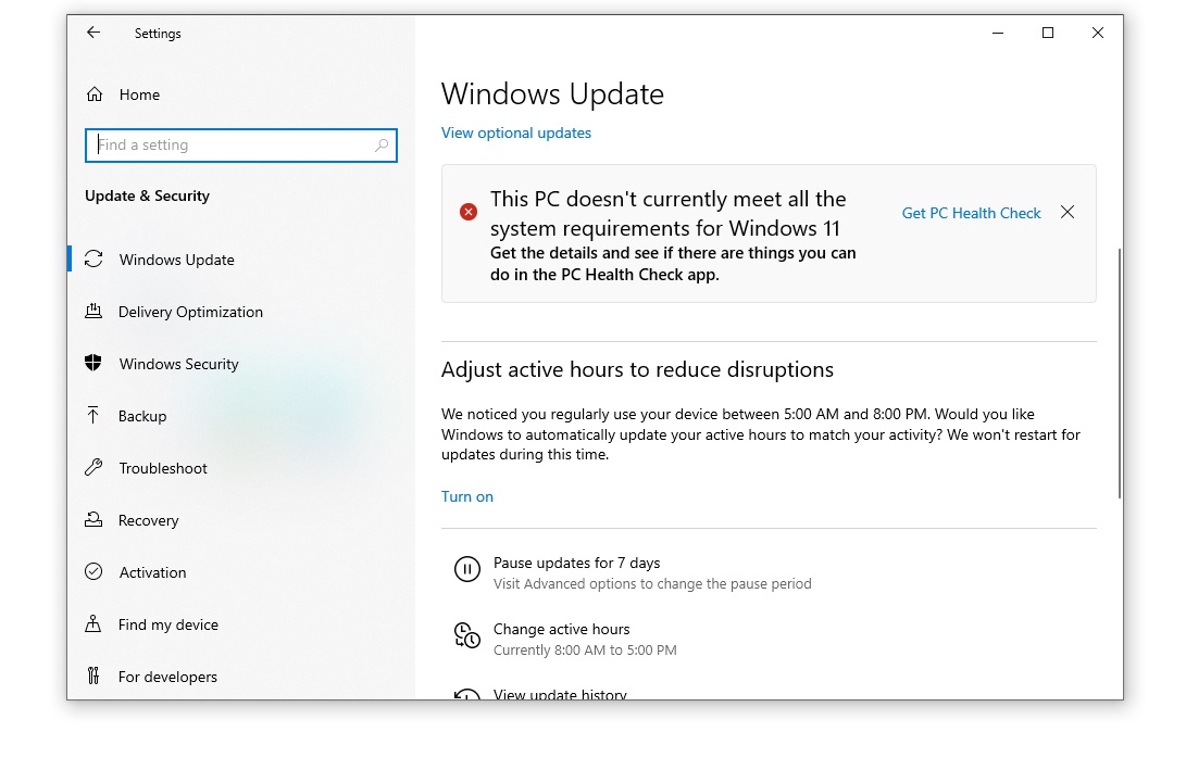 Windows11兼容性錯(cuò)誤開始出