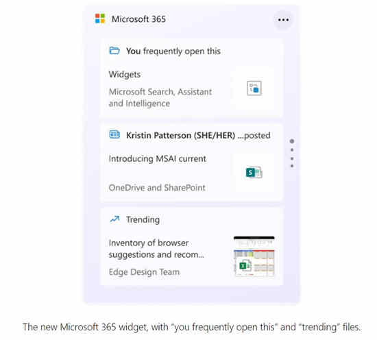Windows 11 Build 22000.168 (KB5005191) 帶有新的小部件