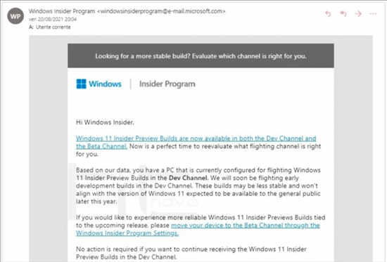 微軟警告 Windows 11 Dev 后續(xù)