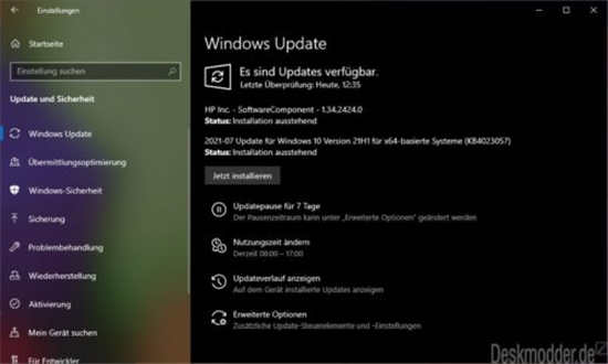 Windows 10 2004 至 21H1 更新KB4023057更新組件