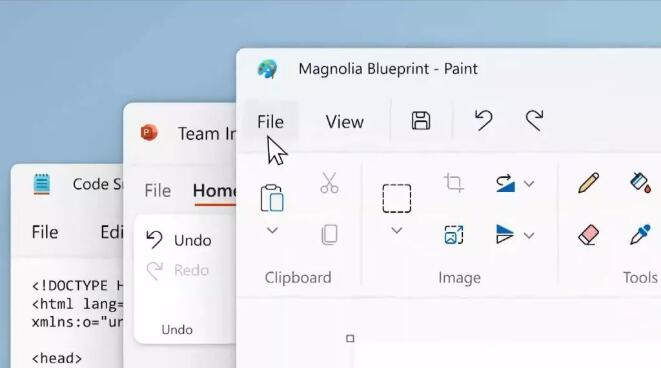 Windows11帶來(lái)了重新設(shè)計(jì)的記事本、繪畫(huà)和
