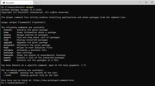 Windows Package Manager 1.0的正