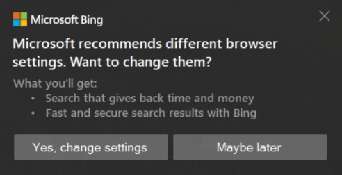 Windows10現在通過Microsoft Bing 警報提醒用戶