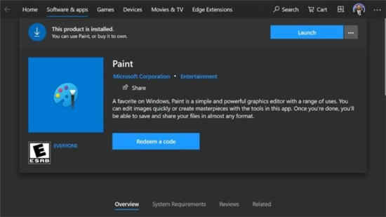 Microsoft Paint終于可以在Microsoft Store中使用
