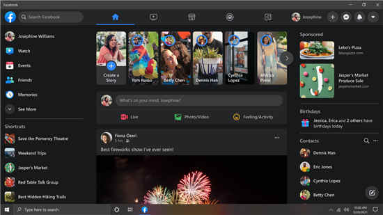 適用于Windows10的Facebook應(yīng)用