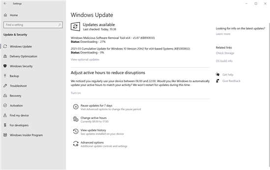 win10各版本年3月累積更新