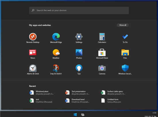 Windows 10X的動手實踐：新操作中心，“開始”菜單等