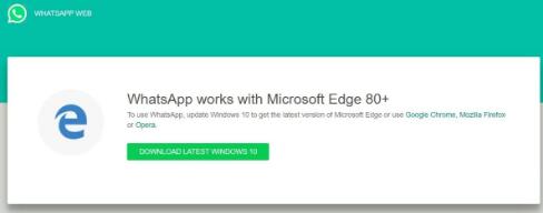 WhatsApp Web放棄了對Legacy 