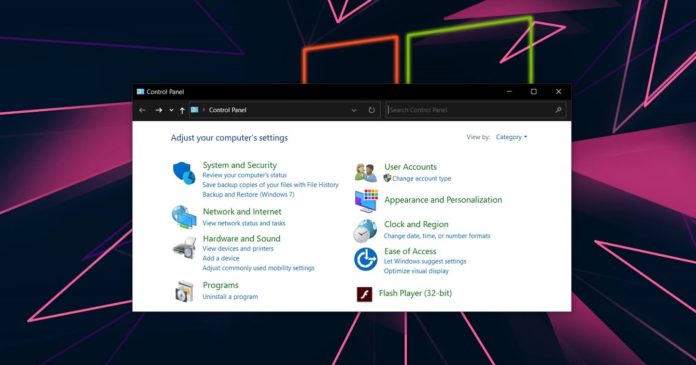 Microsoft正在從控制面板中刪除Flash舊組件