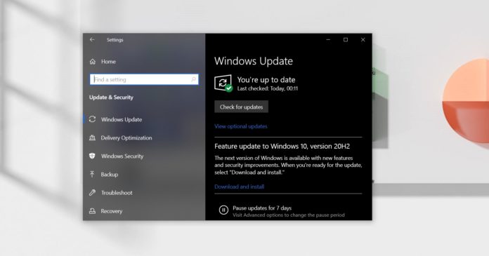 微軟為特殊的Windows10 20H2更新提供了更多
