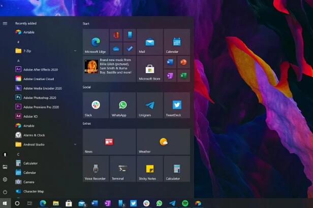 Windows10版本20H2(2009)的動手實踐突出顯示新