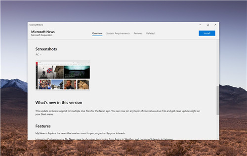Windows 10 Live Tile改進(jìn)針對Microsoft News App發(fā)布