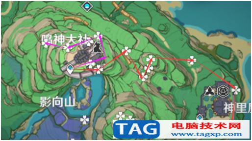 原神緋櫻繡球位置分布圖 最佳采集緋櫻繡球路線推薦