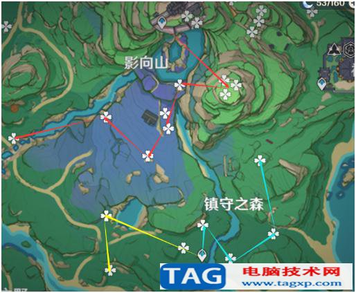 原神緋櫻繡球位置分布圖 最佳采集緋櫻繡球路線推薦