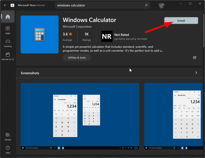 通過設(shè)置重新安裝Windows11計算器步驟