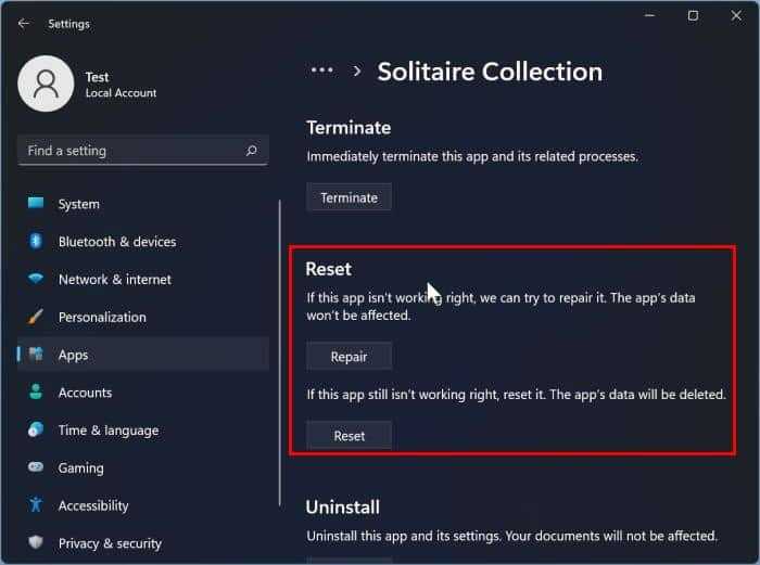 如何在 Windows 11 中重新安裝 Microsoft Solitaire Collection