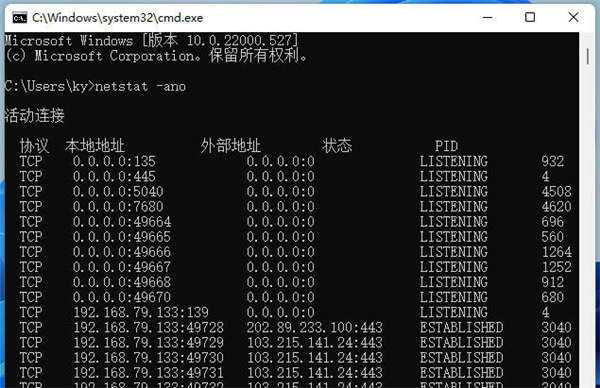 教你win11怎么查看端口是否被占用