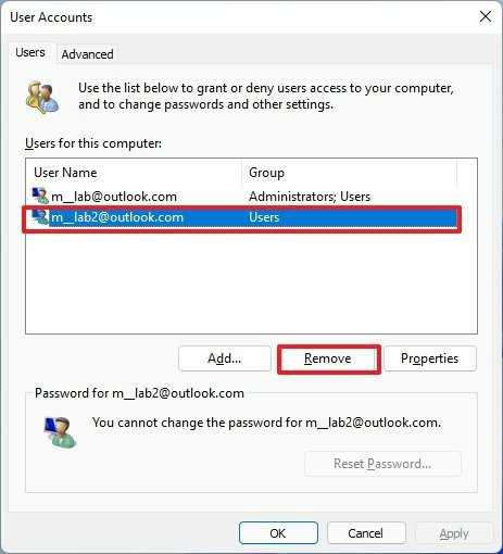 windows11正式版下如何使用用戶帳戶刪除帳