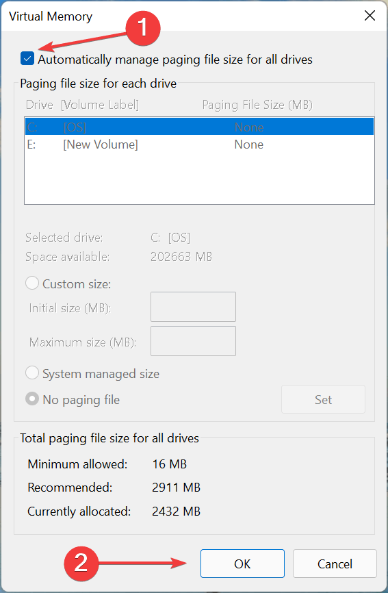 如何在Windows11中重置虛擬內(nèi)存(頁面文件)?