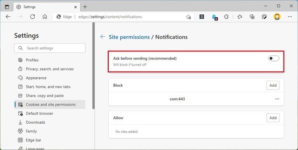 如何在Windows11上禁用Microsoft Edge的Web通知
