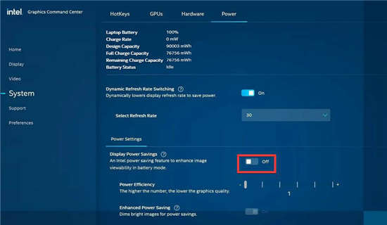 win11專業(yè)版下通過 Intel Graphics Command Center 禁用自適應(yīng)亮度技巧