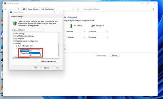 windows11系統(tǒng)通過控制面板關(guān)閉自適應(yīng)亮度方法