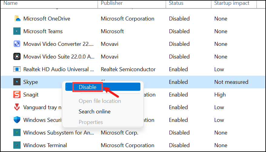 win11下禁用skype開機(jī)啟動_Windows11卸載Skype方法