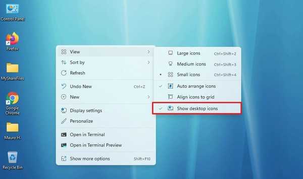 如何在Windows11上顯示或隱藏桌面圖標(biāo)