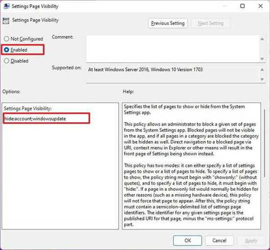 如何在windows11的“設(shè)置”中隱藏頁(yè)面