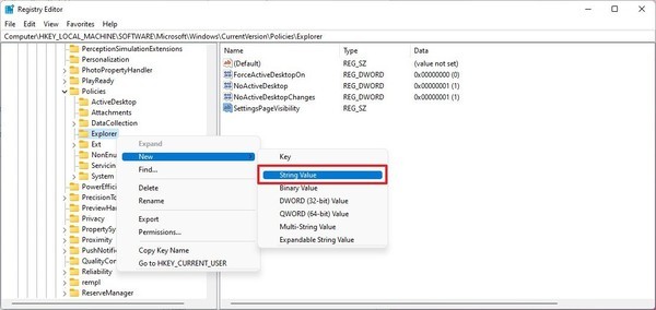 win11系統(tǒng)下如何使用注冊(cè)表隱藏特定的設(shè)