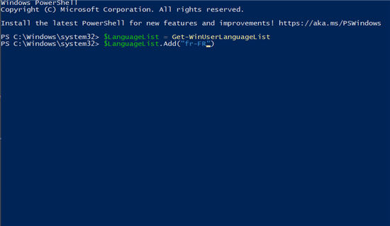 win11專業(yè)版中如何使用 PowerShell 添加新的鍵盤布局