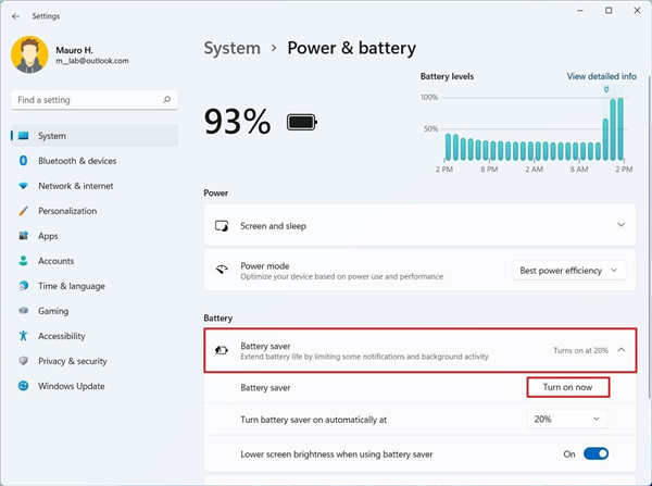 如何在Windows11上啟用省電模式