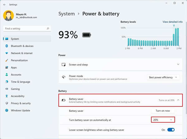 如何在Windows11上啟用省電模式