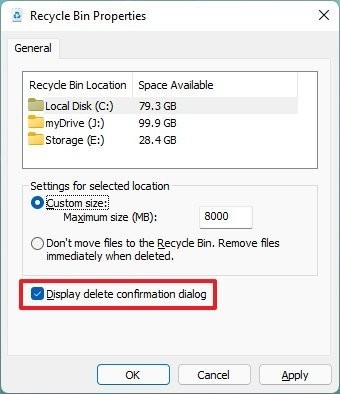 如何在Windows11上刪除文件之前顯示對(duì)話框