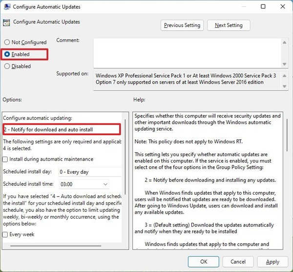 win11組策略禁用自動更新技巧