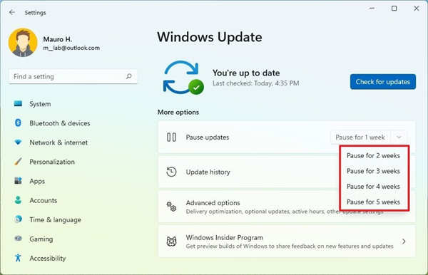 教你在win11下如何使用設(shè)置禁用自動更新